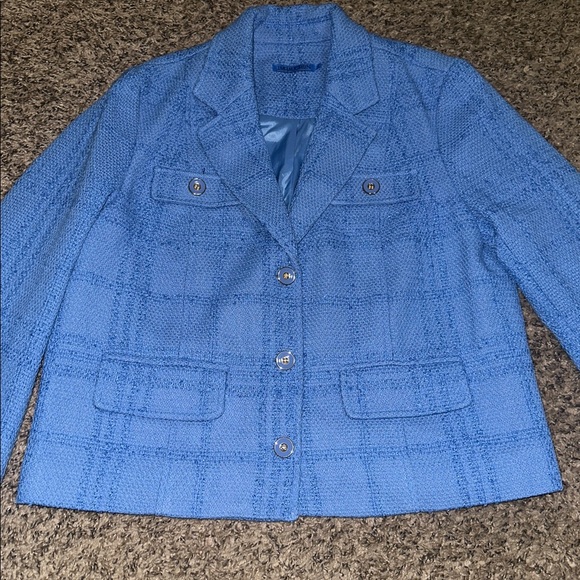 J.McLaughlin French Blue Claudie Women's Tweed Jacket - Picture 7 of 10